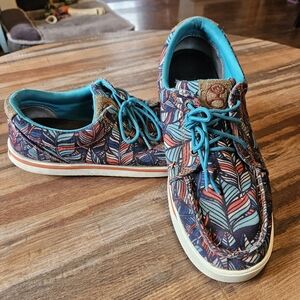 Womens Twisted Hooey Loper Pink Boho Shoes Sz 11